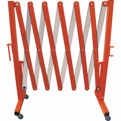 PRO SAFETY EXPANDABLE BARRIER POWDER-COATED STEEL RED/WHITE 
